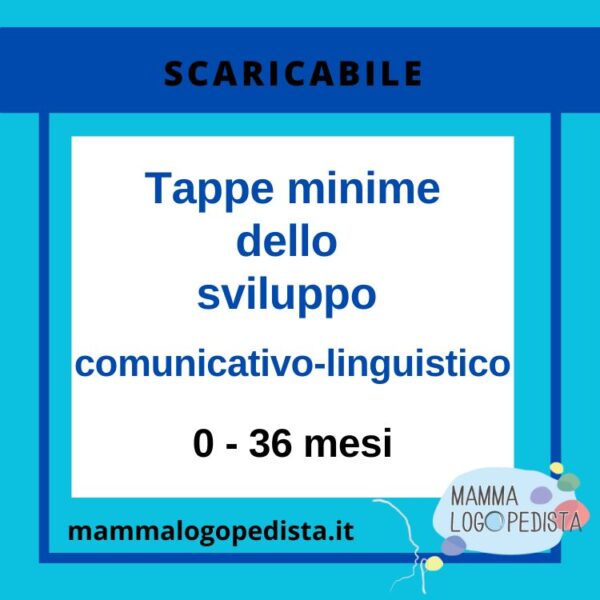 Scaricabile: tappe minime linguistiche 0-36 mesi
